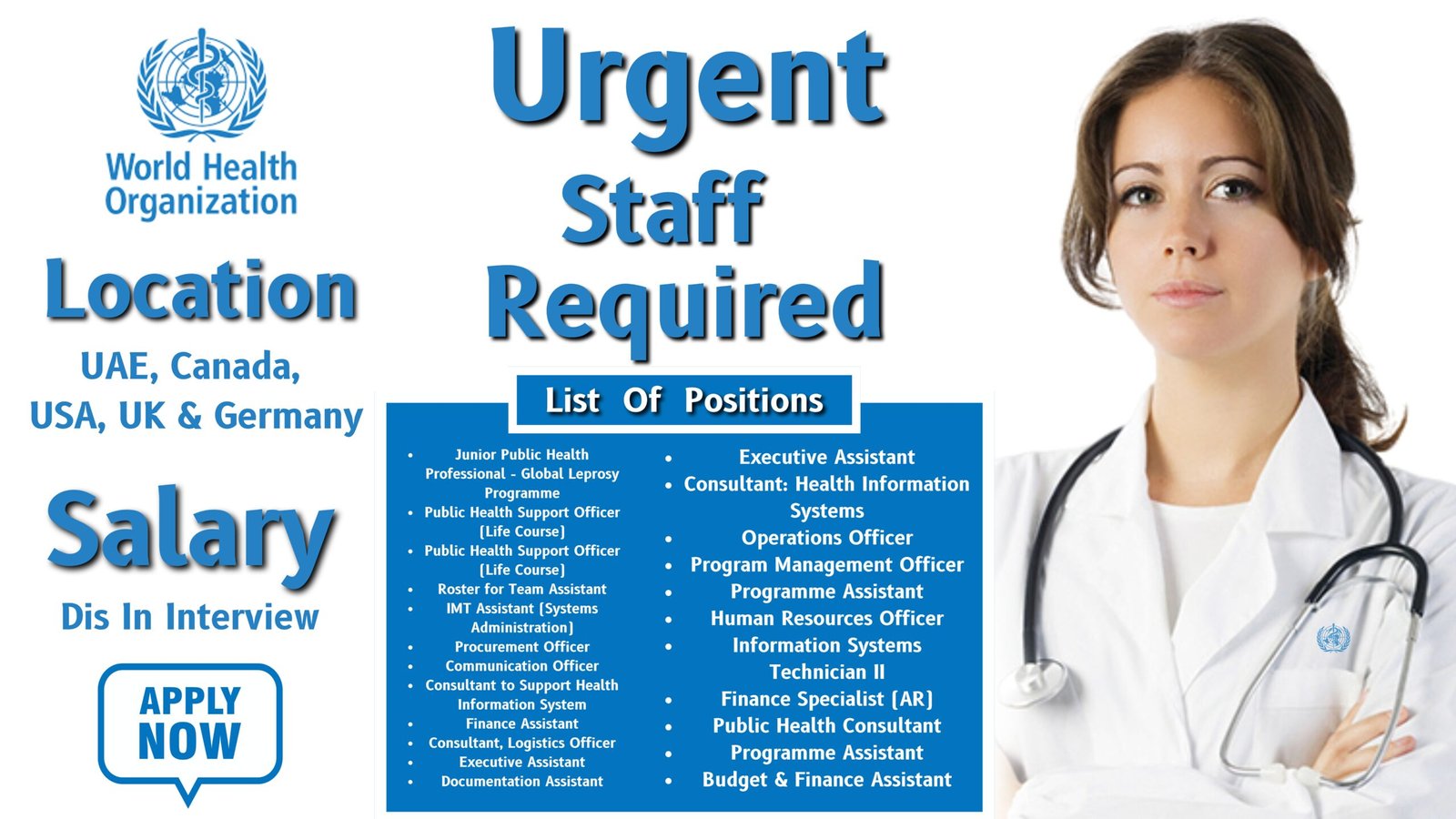 World Health Organization Careers